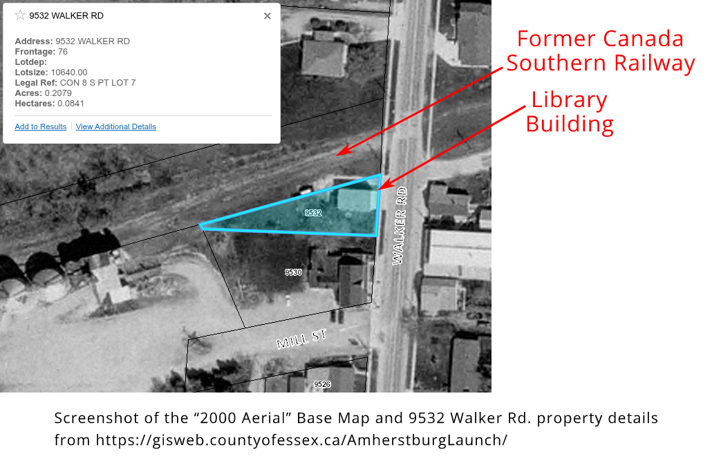2000 Aerial Photo of 9532 Walker Rd., McGregor (Amherstburg), Ontario